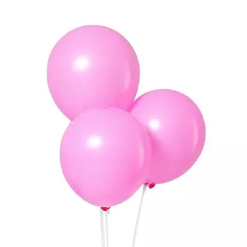 Воздушный шар латексный 12", пастель, набор 5 шт., цвет розовый