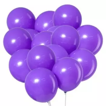 Шар латексный 12", пастель, набор 5 шт., цвет сиреневый