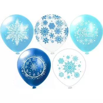 Воздушные шары латексные 12" «С новым годом!», набор 25 шт.