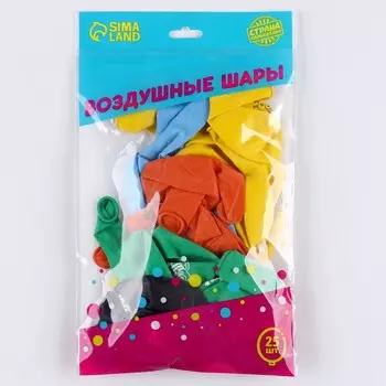 Шар латексный 12" «С днём рождения», монстрики, 25 шт.