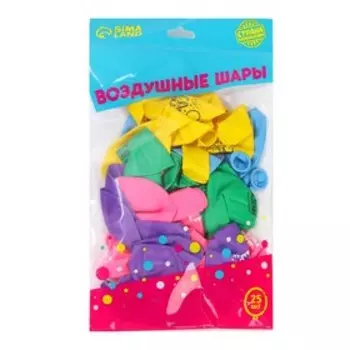 Воздушные шары латексные 12" «С Днём Рождения», 50 шт.