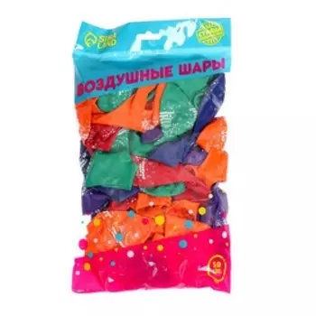 Шар латексный 12" «С Днём Рождения», яркий праздник, 50 шт.