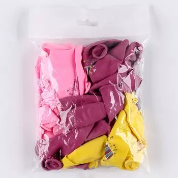 Шар латексный 12" «С днём рождения», торт, 25 шт.