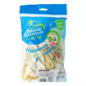 Шар латексный 12" «С ДР! Летний», кристалл, 5-сторонний, набор 25 шт., МИКС