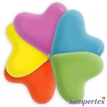 Шар латексный 12", сердце, тропический МИКС, пастель, набор 50 шт.