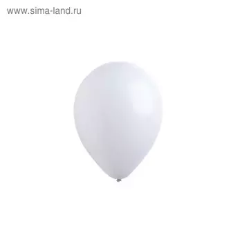 Шары воздушные латексные 12", стандарт, набор 50 шт., цвет белый