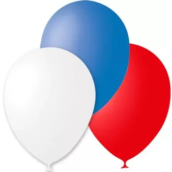 Воздушные шары латексные 12" «Триколор», пастель, 30 шт., МИКС