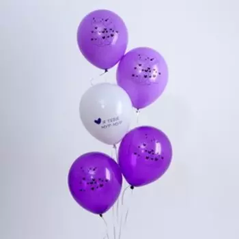 Шар латексный 12" «Я тебя мур-мур», 25 шт.