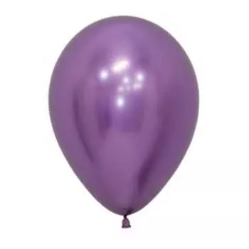 Шар латексный 12" «Зеркальный», Reflex, набор 12 шт., цвет фиолетовый