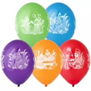 Шары воздушные латексные 14" «Лунтик», пастель, набор 25 шт.