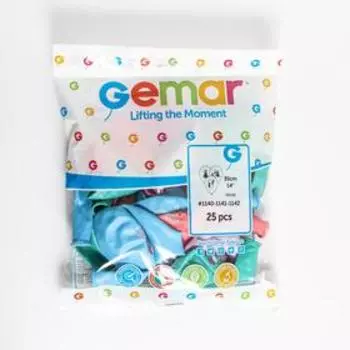 Шар латексный 14" "Мия и Единорог", 1-сторонний, пастель, набор 25 шт., МИКС