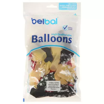 Шар латексный 14" «Поздравляем! Звёзды», кристалл, набор 25 шт., цвета МИКС