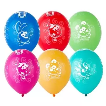 Шар латексный 14" «Смешарики», пастель, 5-ст., набор 5 шт., МИКС