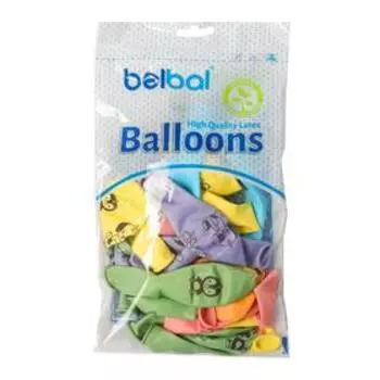 Шар латексный 14" «Зверята-единорожки», пастель, набор 25 шт.