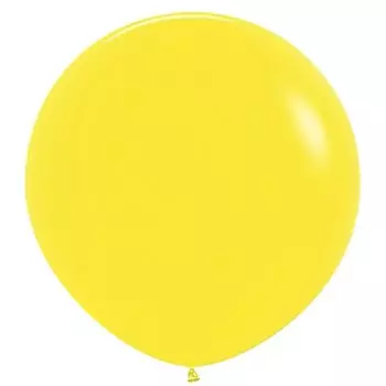 Шар латексный 24", жёлтый, пастель, набор 25 шт.