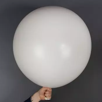 Шар латексный 36", пастель, 1 шт., белый