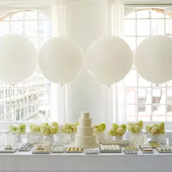 Шар латексный 36", пастель, цвет белый