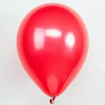 Шар латексный 5" красный, металлик, набор 50 шт.