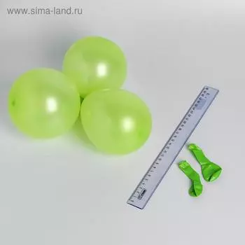 Шар латексный 5", металл, набор 100 шт., водные бомбочки, цвет салатовый