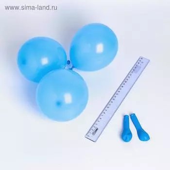 Воздушные шары латексные 5", 100 шт., голубые