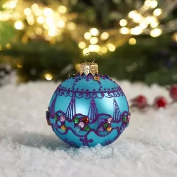 Шар новогодний "Престиж " h- 6 см микс