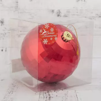 Ёлочный шар «Диско», новогодний, d=15 см, красный