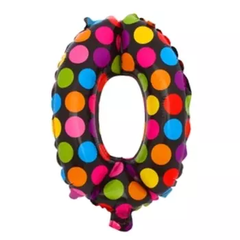 Шар полиэтиленовый 18" «Цифра 0», горох
