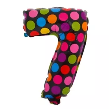 Шар полиэтиленовый 18" «Цифра 7», горох