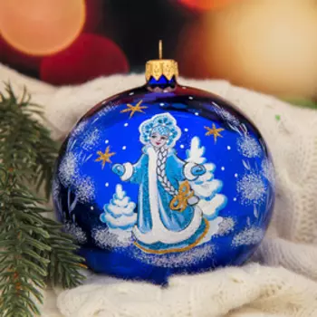 Ёлочный шар «Снегурочка» новогодний, d=9.5 см, МИКС