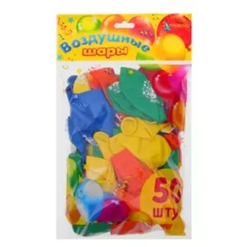 Шар воздушный 12" «Поздравляем С ДР» набор 50 шт. МИКС