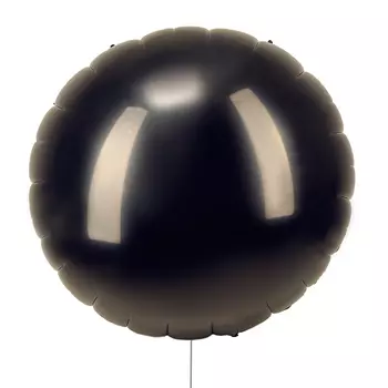 Воздушный шар фольгированный 68" «Круг гигант», чёрный
