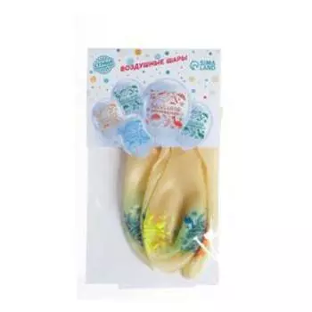 Шар воздушный прозрачный «Весёлого дня рождения», 5 шт., 12"