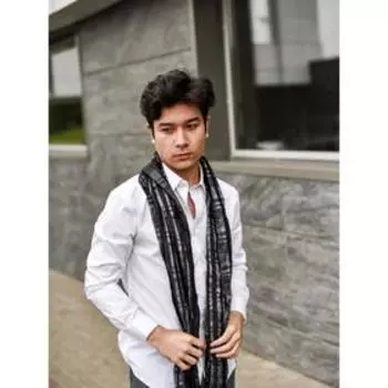 Шарф мужской, размер 51х205 см, цвет серый