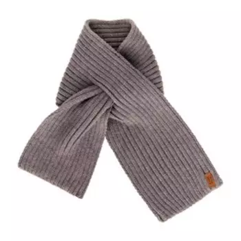 Шарф с прорезью детский, цвет бежевый меланж