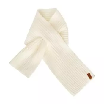 Шарф с прорезью детский, цвет молочный