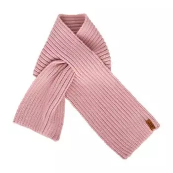 Шарф с прорезью детский, цвет пудровый