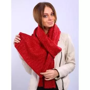 Шарф женский, размер 45х240 см, цвет красный