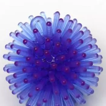 Шарик для кошек игольчатый, мягкий, 3.5 см, синий