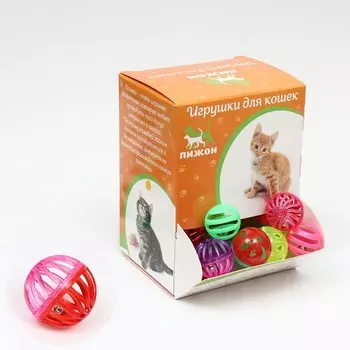 Шарик для кошек в ассортименте, фасовка 60 шт.