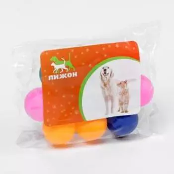 Шарики для кошек, 4 см (подходят для игровых комплексов), фасовка 10 шт., микс цветов