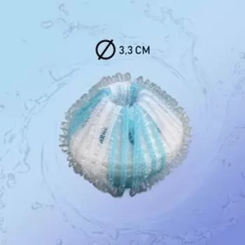 Шарики для стирки белья Доляна, d=3.3 см, 4 шт., бело-голубые
