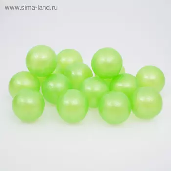 Шарики для сухого бассейна с рисунком, диаметр шара 7,5 см, набор 500 штук, цвет салатовый