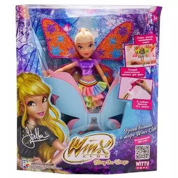 Шарнирная кукла Winx Club Bling the Wings «Стелла», с крыльями и глиттером, 24 см