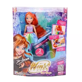 Шарнирная кукла Winx Club Hair Magic «Блум», с крыльями и маркерами, 24 см