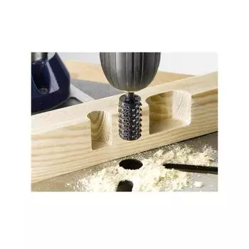 Шарошка цилиндрическая по дереву KWB, 16x30 мм, хвостовик d=6 мм, углеродистая сталь