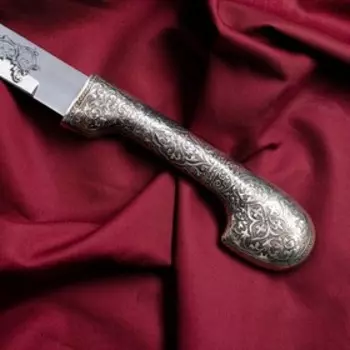 Шашка кавказская, сувенирная "Шамиль" мельхиор