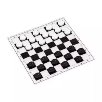 Шашки, настольная игра «Два пингвина», 24 шт., мягкое поле 2929 см