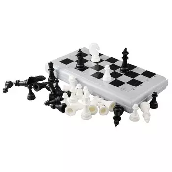 Шашки-шахматы, большие, цвет серый