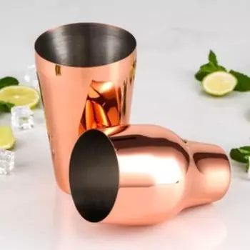 Шейкер из нержавеющей стали, 650 мл, 9×9×23 см, 304 сталь, цвет бронзовый