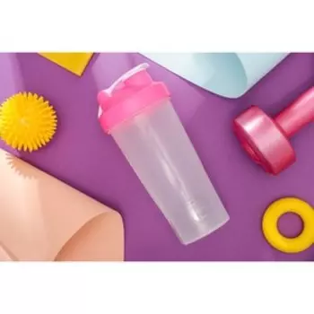 Шейкер «Фитнес», 600 мл, 22×9,5 см, цвет МИКС